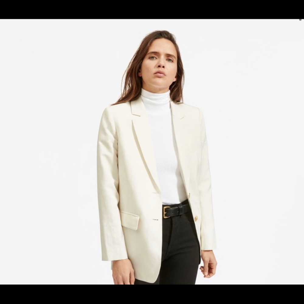 Everlane Linen Blazer - Bone